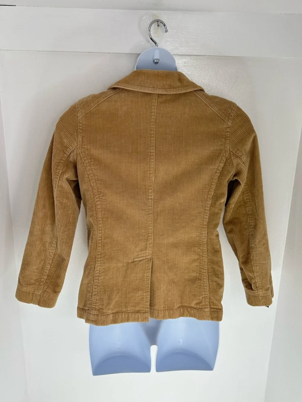 Vintage Gap Jacket Womens Medium Brown Corduroy Peacoat Trench Lined 90s‎ Y2K